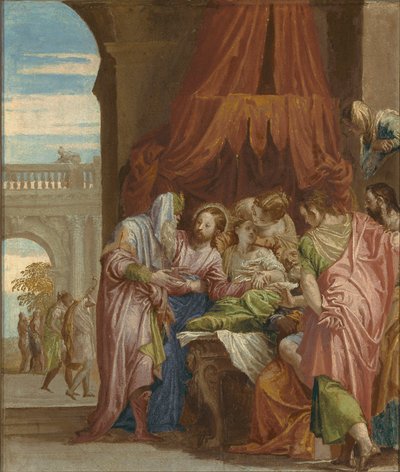 La resurrección de la hija de Jairo, c.1546 de Paolo Veronese